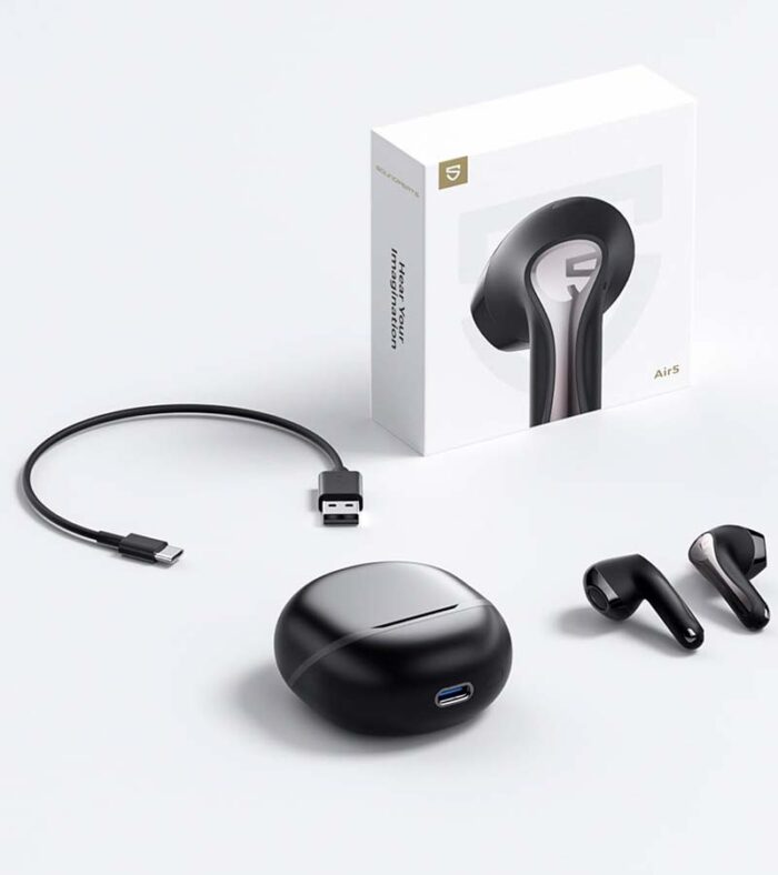 Audifono Soundpeats Air5 Bluetooth 5.4 30Hrs IPX4 ANC - Negro - Imagen 2